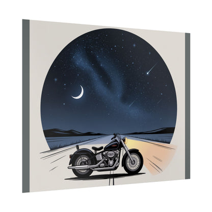 Motorcycle Night Sky Rolled Posters