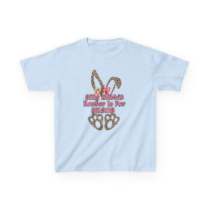 Kids Tee — Leopard Bunny Ears & 'This Little Bunny Is For Jesus' Easter Shirt