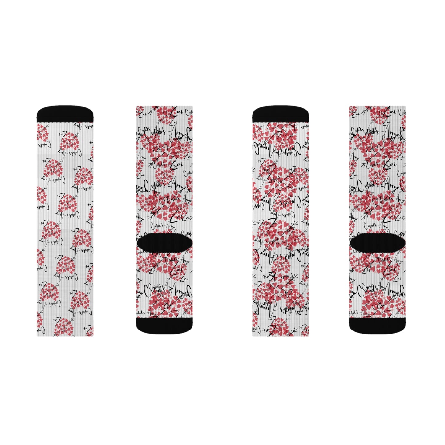 Cupid's Arrow Patterned Sublimation Socks