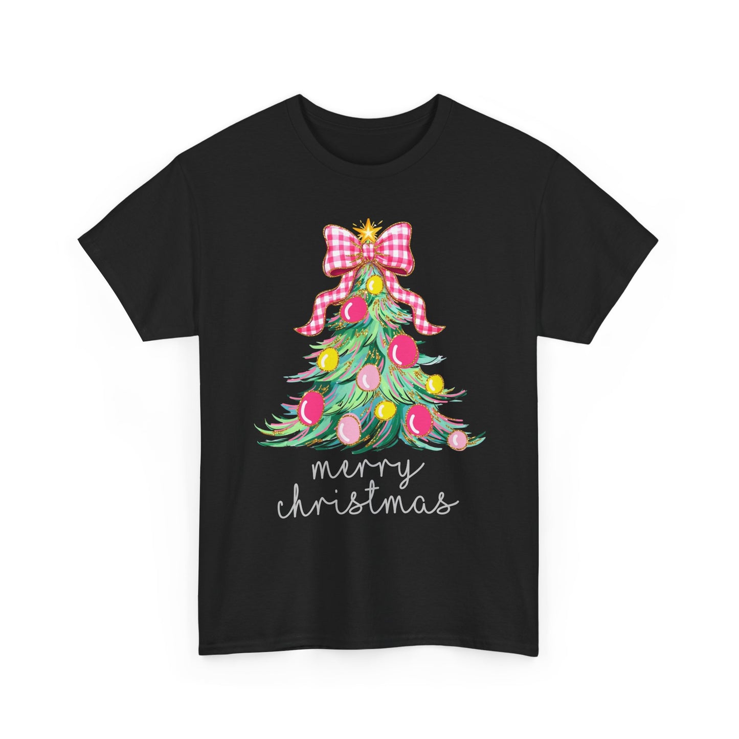 Merry Christmas Tree Unisex Heavy Cotton Tee