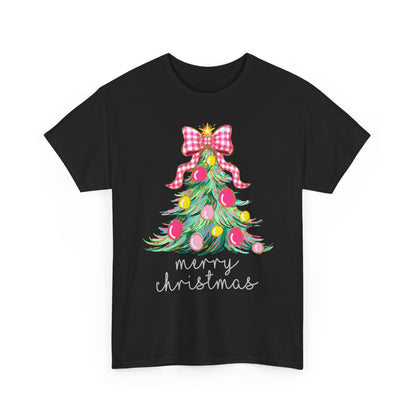 Merry Christmas Tree Unisex Heavy Cotton Tee