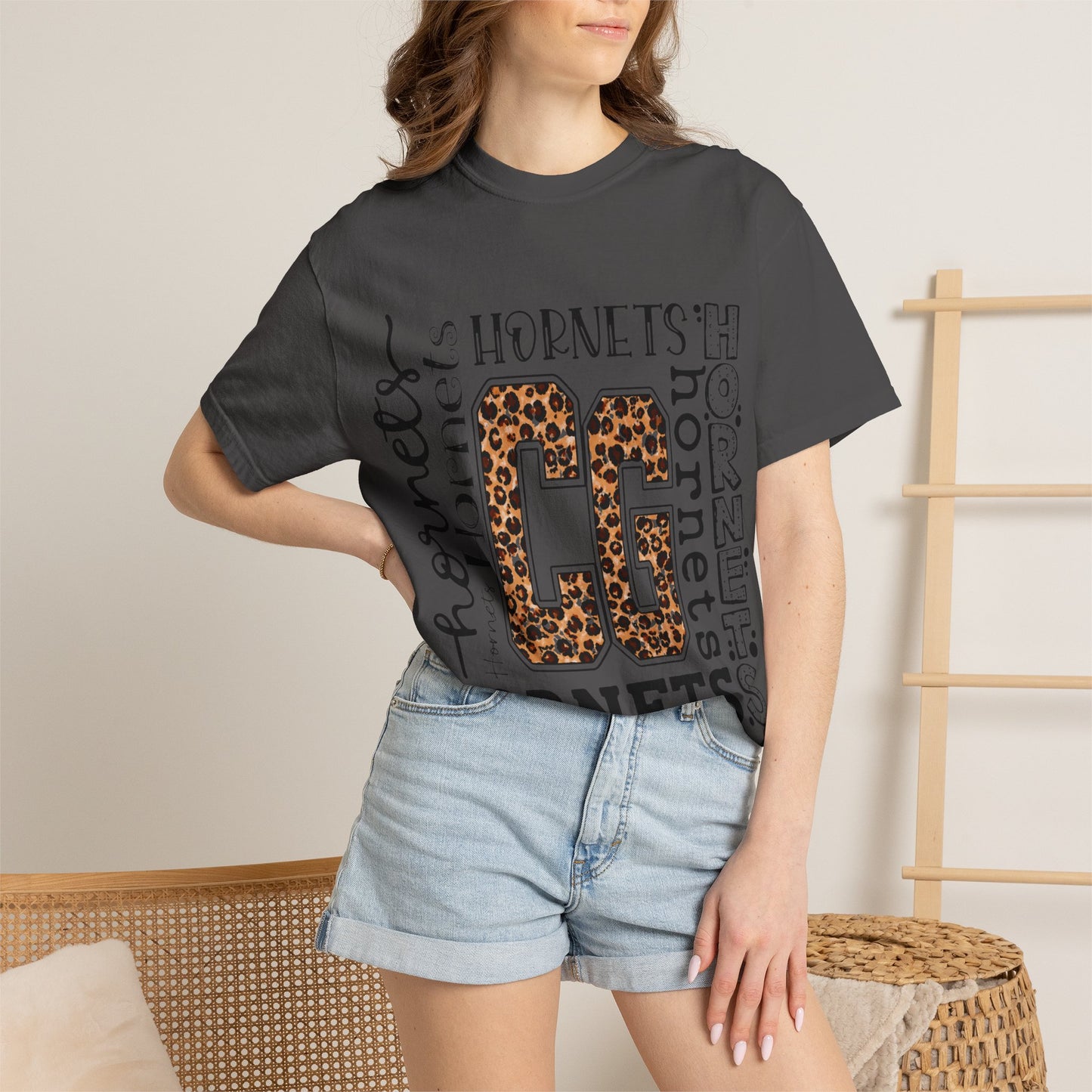 CG Hornets Spirit Leopard Print Graphic Tee | School Spirit