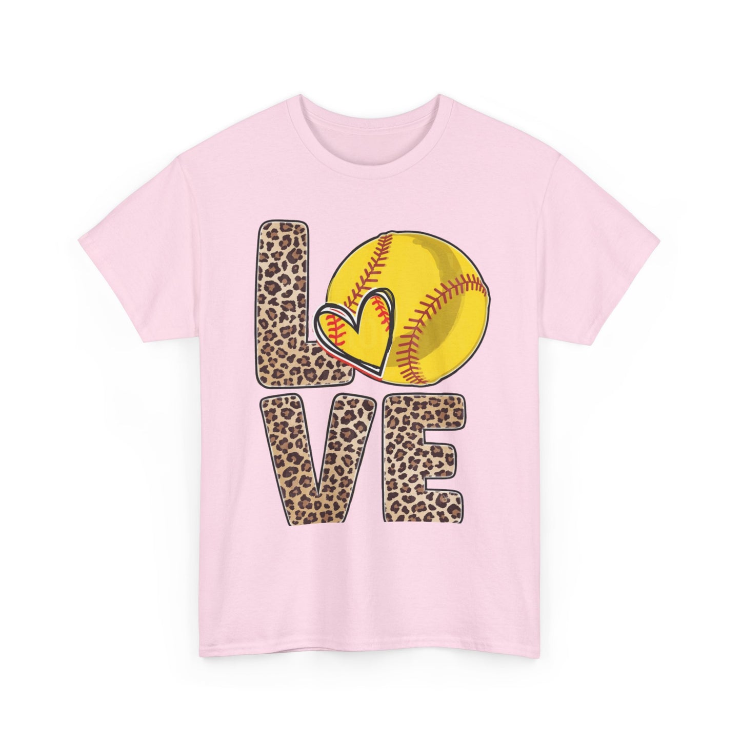 Softball Love Leopard Print T-Shirt