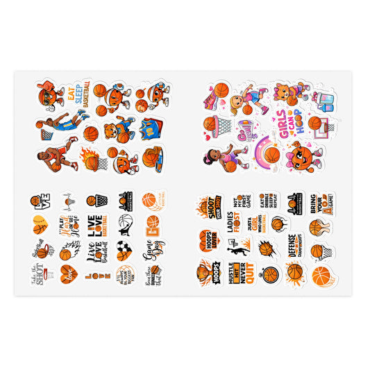 Basketball Sticker Sheets — Cute Sports Decals for Players & Fans