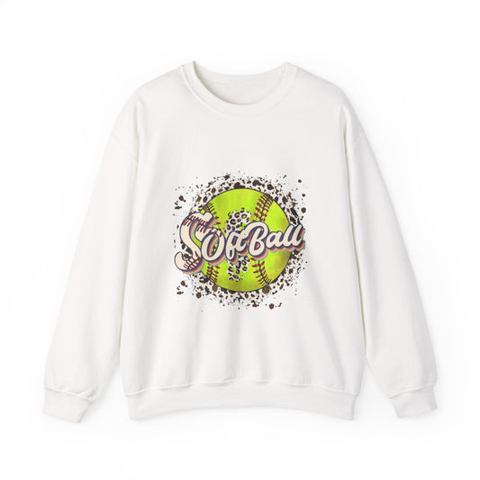 Softball Graphic Crewneck Sweatshirt – Neon Softball Design