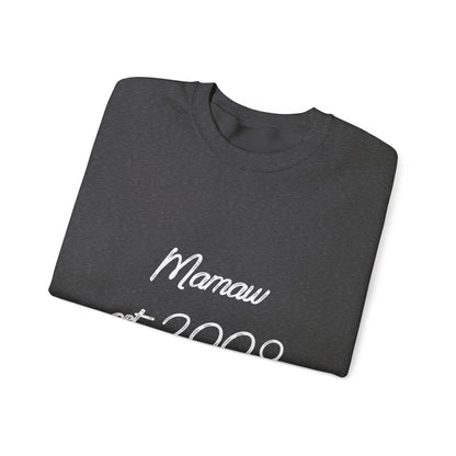 Mamaw Est. 2009 Crewneck Sweatshirt — Personalized Grandma Gift