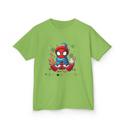 Kids Tee — Cozy Winter Superhero with Cookies & Hot Cocoa