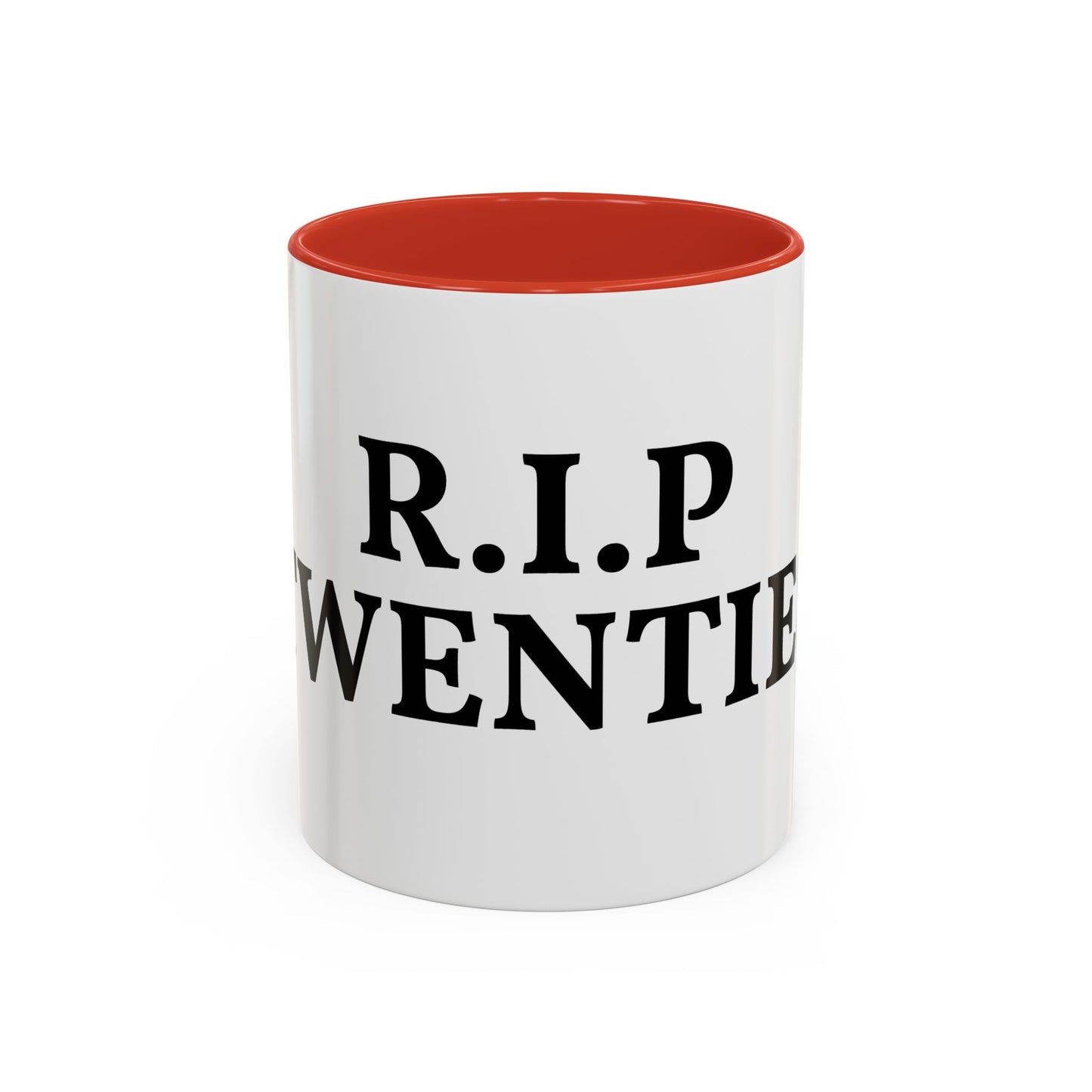 R.I.P Twenties Coffee Mug — Funny 20s Farewell Accent Mug