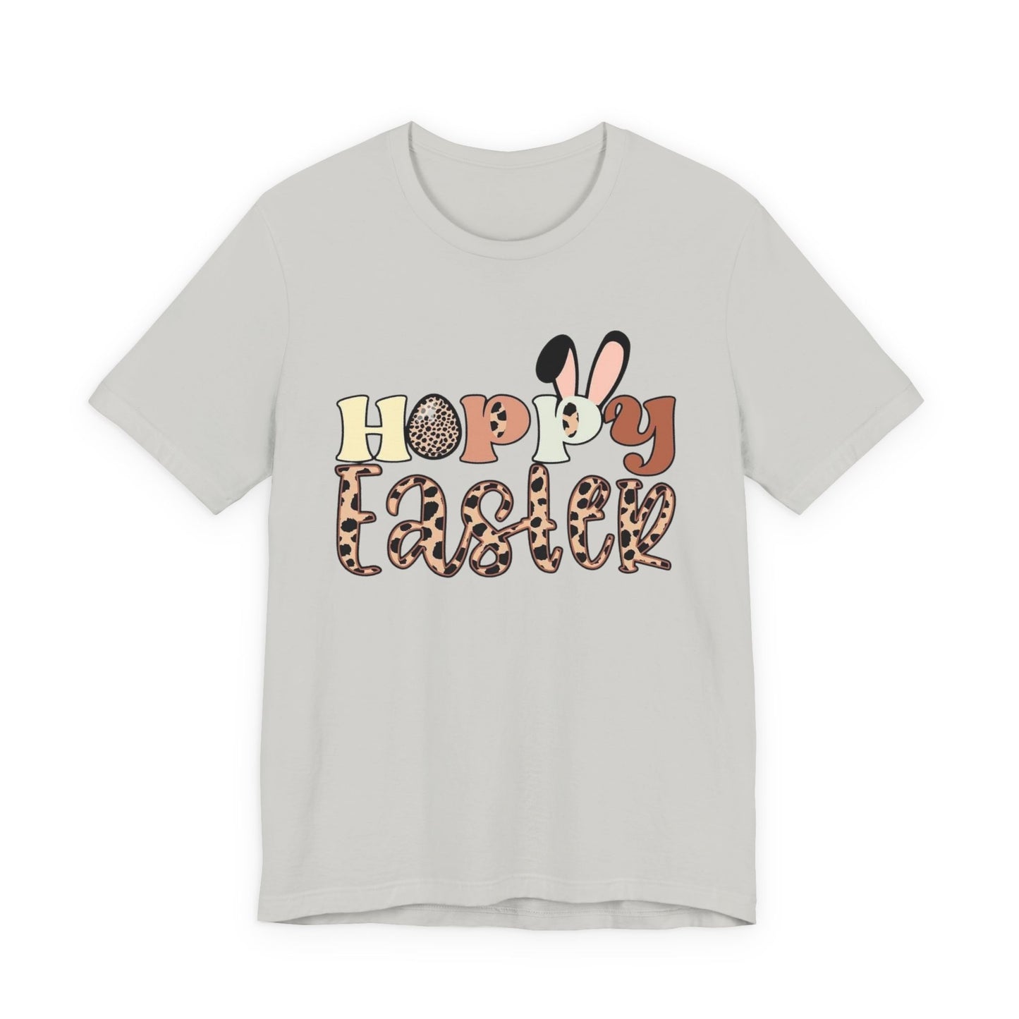 Happy Easter Leopard Print Tee — Cute Bunny Egg Holiday T-Shirt