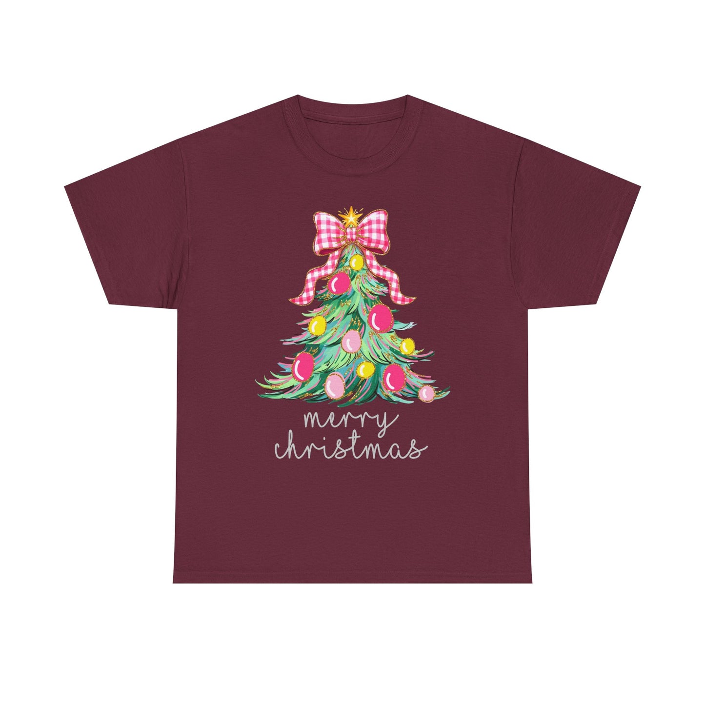 Merry Christmas Tree Unisex Heavy Cotton Tee