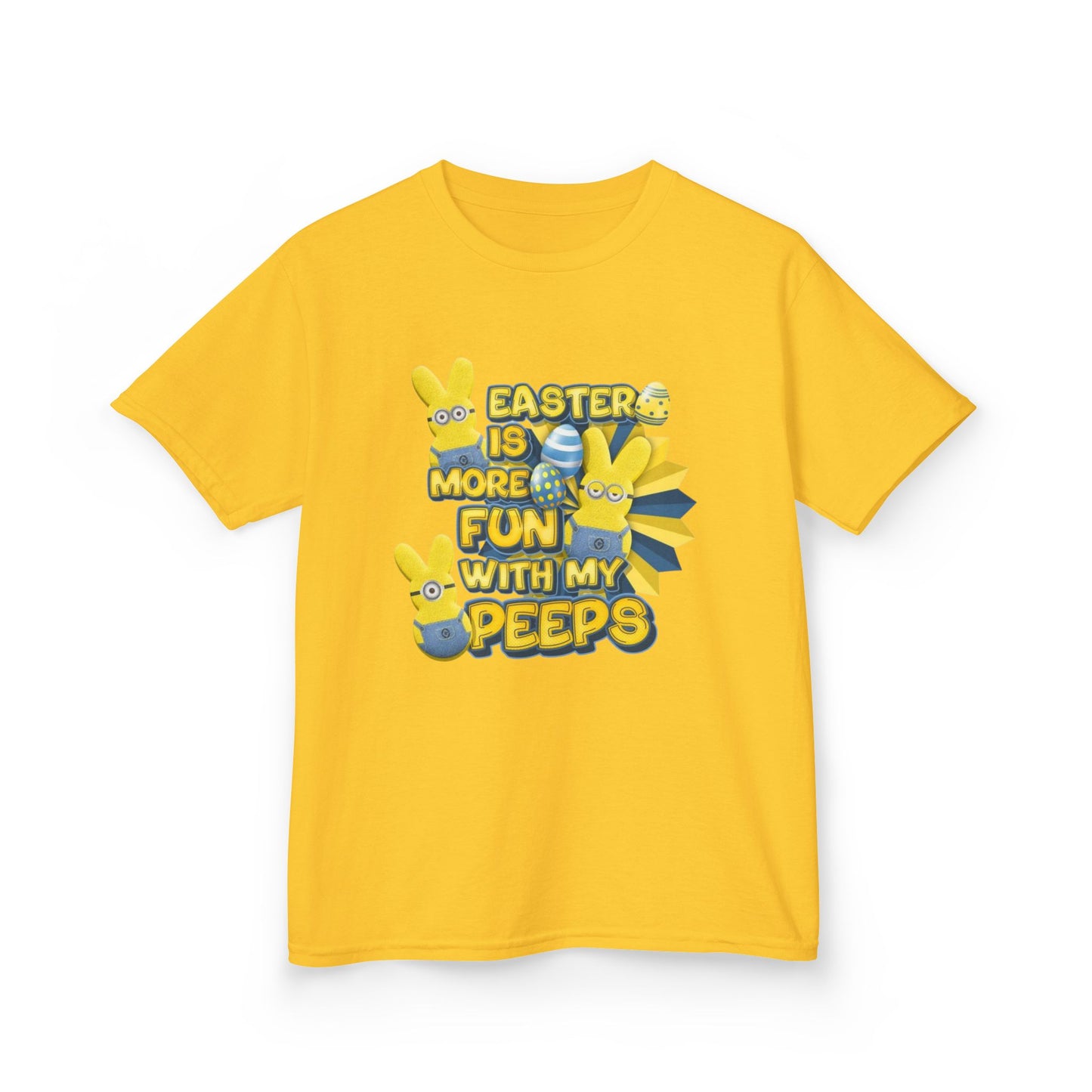 Kids Tee — "Easter Is More Fun With My Peeps" Cute Bunny & Chick Design