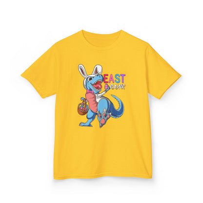 Kids 'Beast of Easter' Dino Bunny T‑Shirt — Cute Easter Dino with Basket