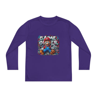 "Game Over" Graphic Youth Long Sleeve Gamer Character Tee