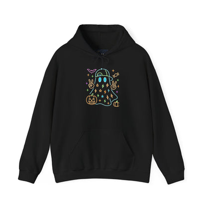 Cute Ghosts Unisex Hooded Sweatshirt | Perfect for Halloween, Cozy Fall Days, Casual Wear, Ghost Lover Gifts, Spooky Season Apparel