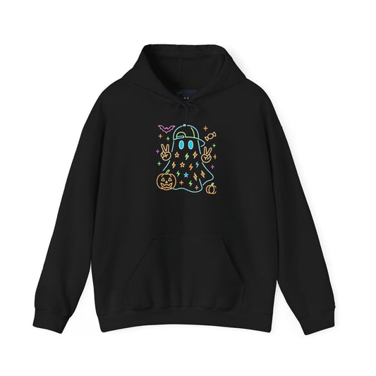 Cute Ghosts Unisex Hooded Sweatshirt | Perfect for Halloween, Cozy Fall Days, Casual Wear, Ghost Lover Gifts, Spooky Season Apparel