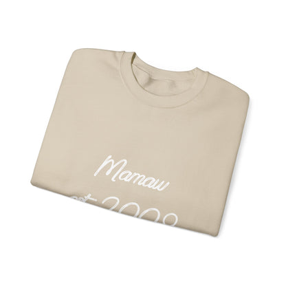 Mamaw Est. 2009 Crewneck Sweatshirt — Personalized Grandma Gift