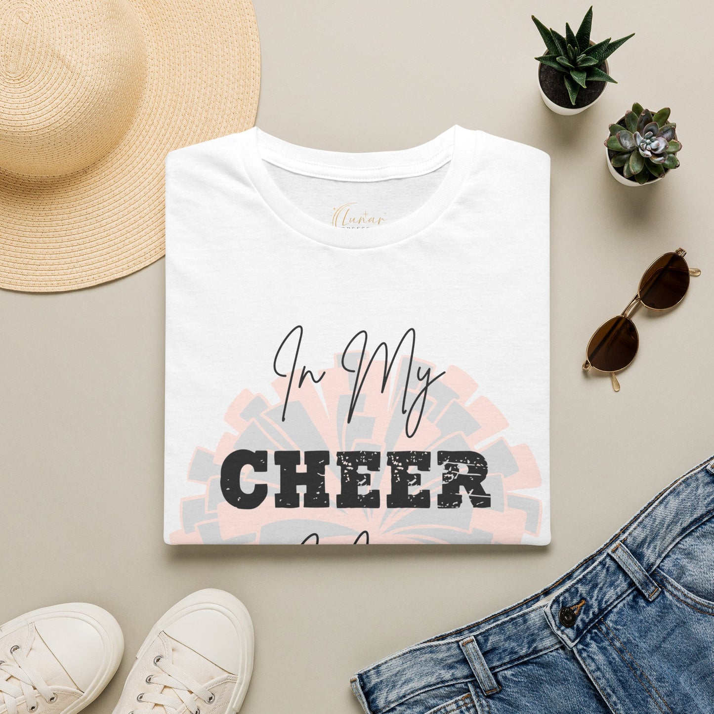 Cheer Mom T-Shirt — "In My Cheer Mom Era" Pom Graphic Tee