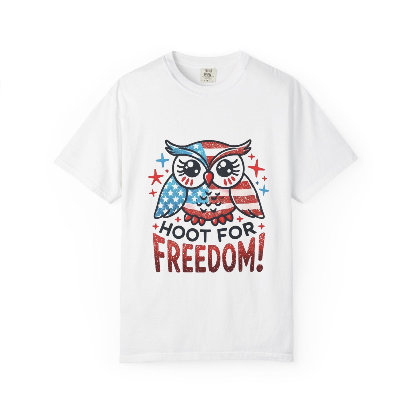 Patriotic 'Hoot for Freedom' Owl T-Shirt