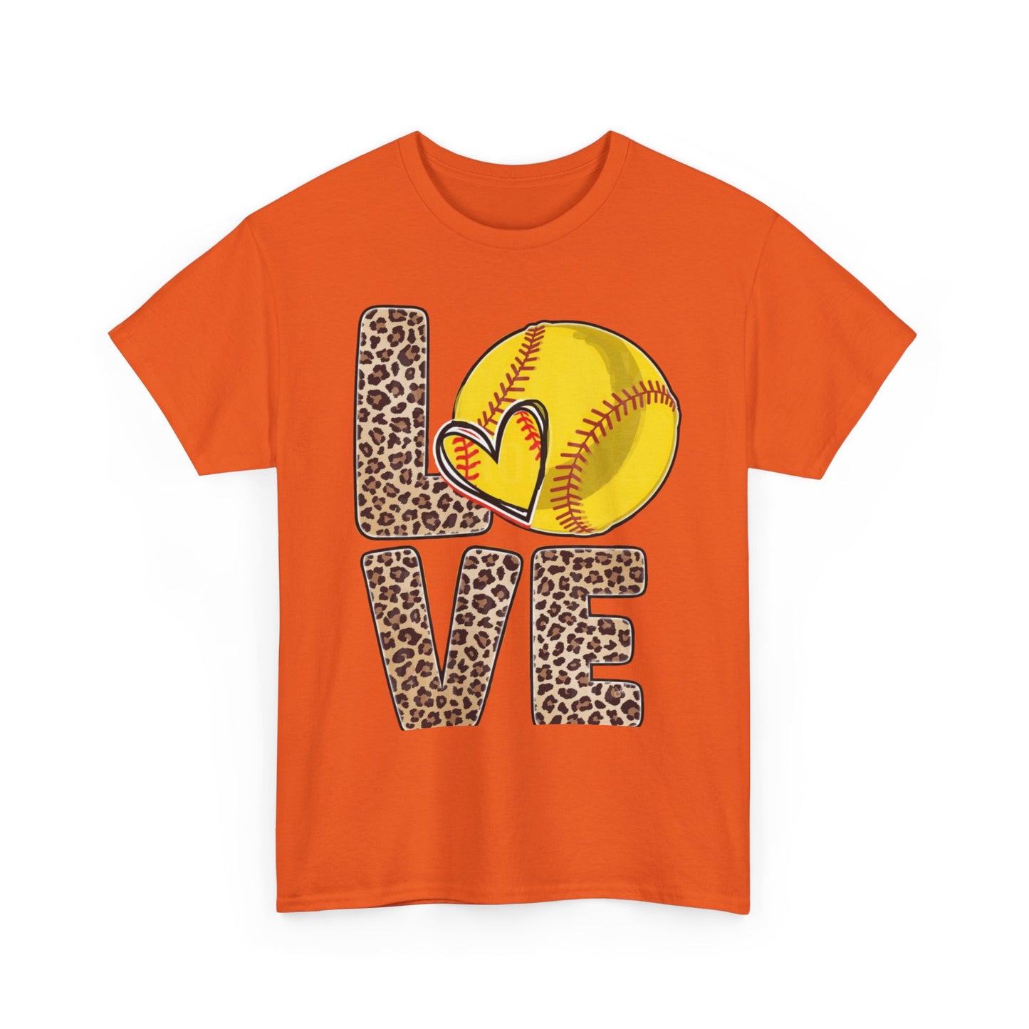 Softball Love Leopard Print T-Shirt
