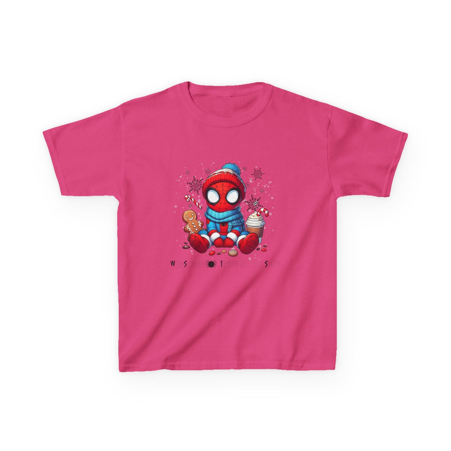 Kids Tee — Cozy Winter Superhero with Cookies & Hot Cocoa