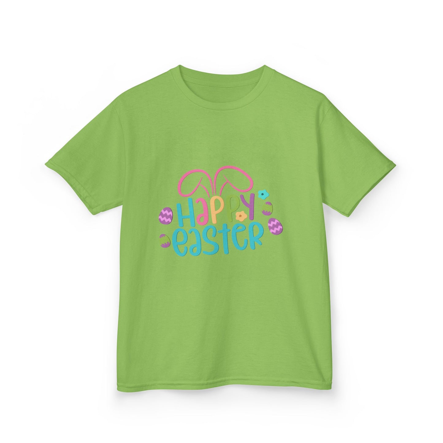 Happy Easter Kids Tee — Bunny Ears & Easter Eggs Holiday Shirt