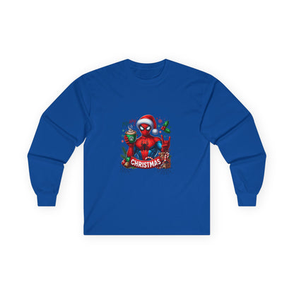 Christmas and Coffee with Spidey- Unisex Ultra Cotton Long Sleeve Tee