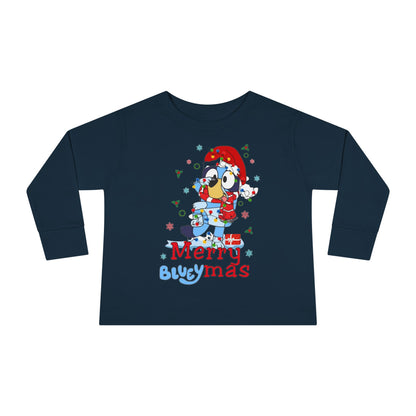 Toddler Tee — Merry BLUEYMAS Christmas Long Sleeve