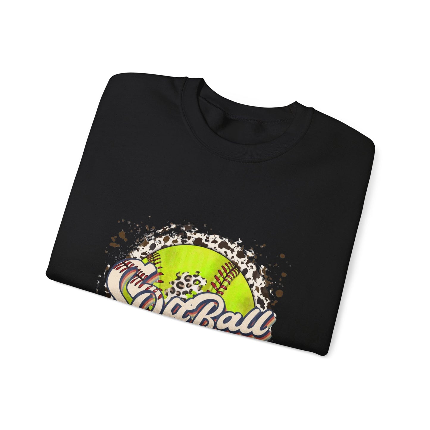 Softball Graphic Crewneck Sweatshirt – Neon Softball Design