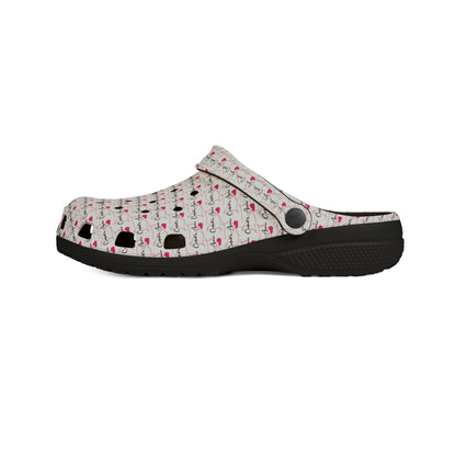 Cupid's Arrow- Merch- White Bow & Arrow Design- Colorful EVA Foam Clogs