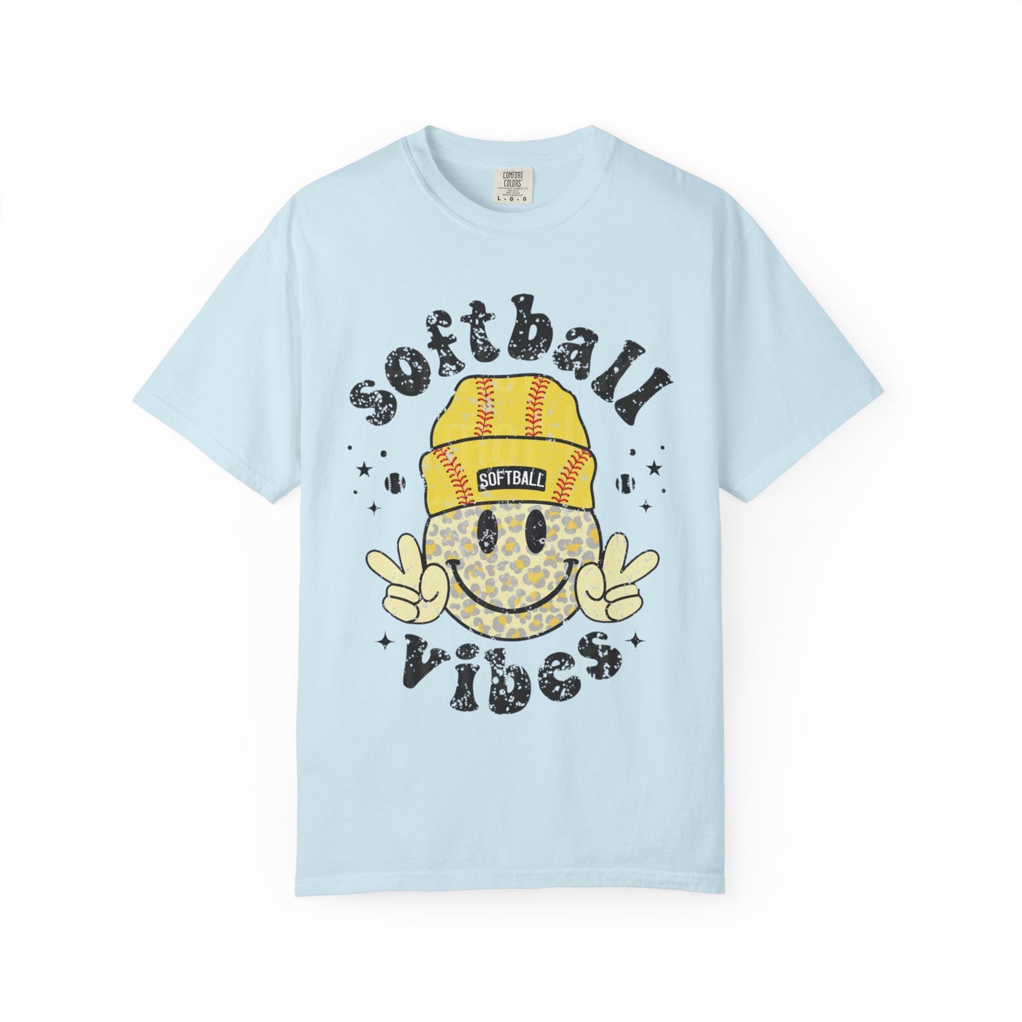 Softball Vibes Smiley T-Shirt