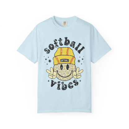 Softball Vibes Smiley T-Shirt