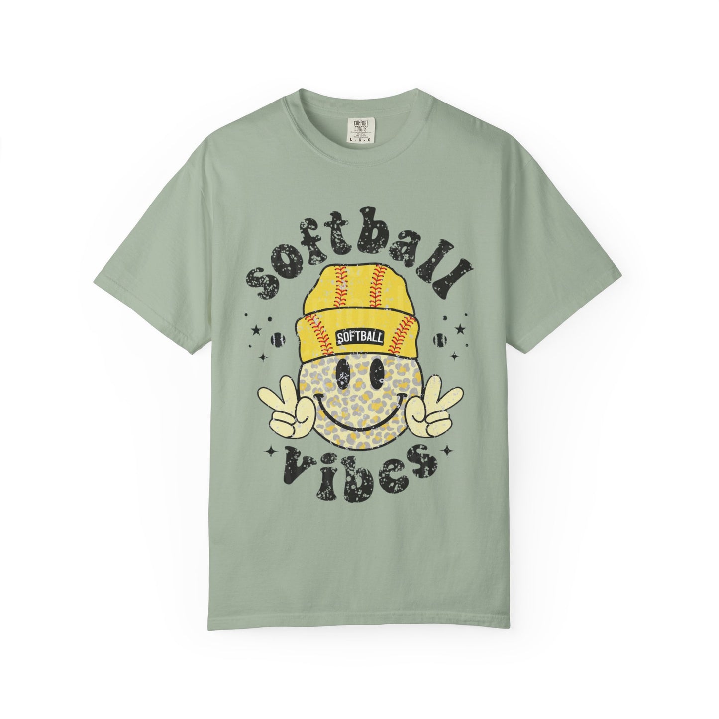 Softball Vibes Smiley T-Shirt