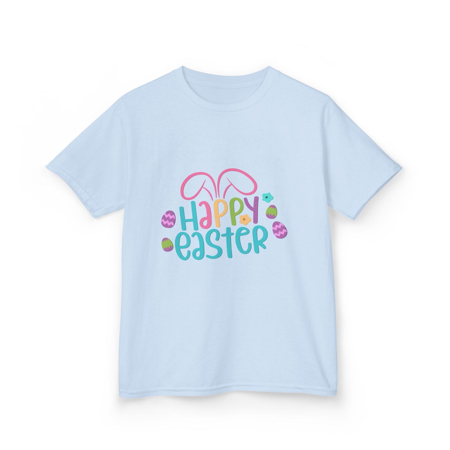 Happy Easter Kids Tee — Bunny Ears & Easter Eggs Holiday Shirt