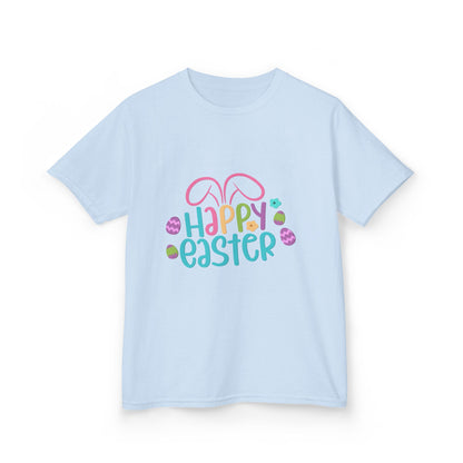 Happy Easter Kids Tee — Bunny Ears & Easter Eggs Holiday Shirt