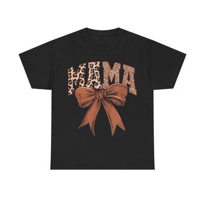 Leopard Mama & Bow- Unisex Heavy Cotton Tee