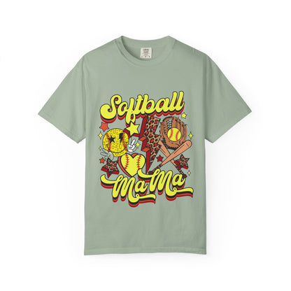 Softball Mama T-Shirt — Retro Softball Mom Graphic Tee