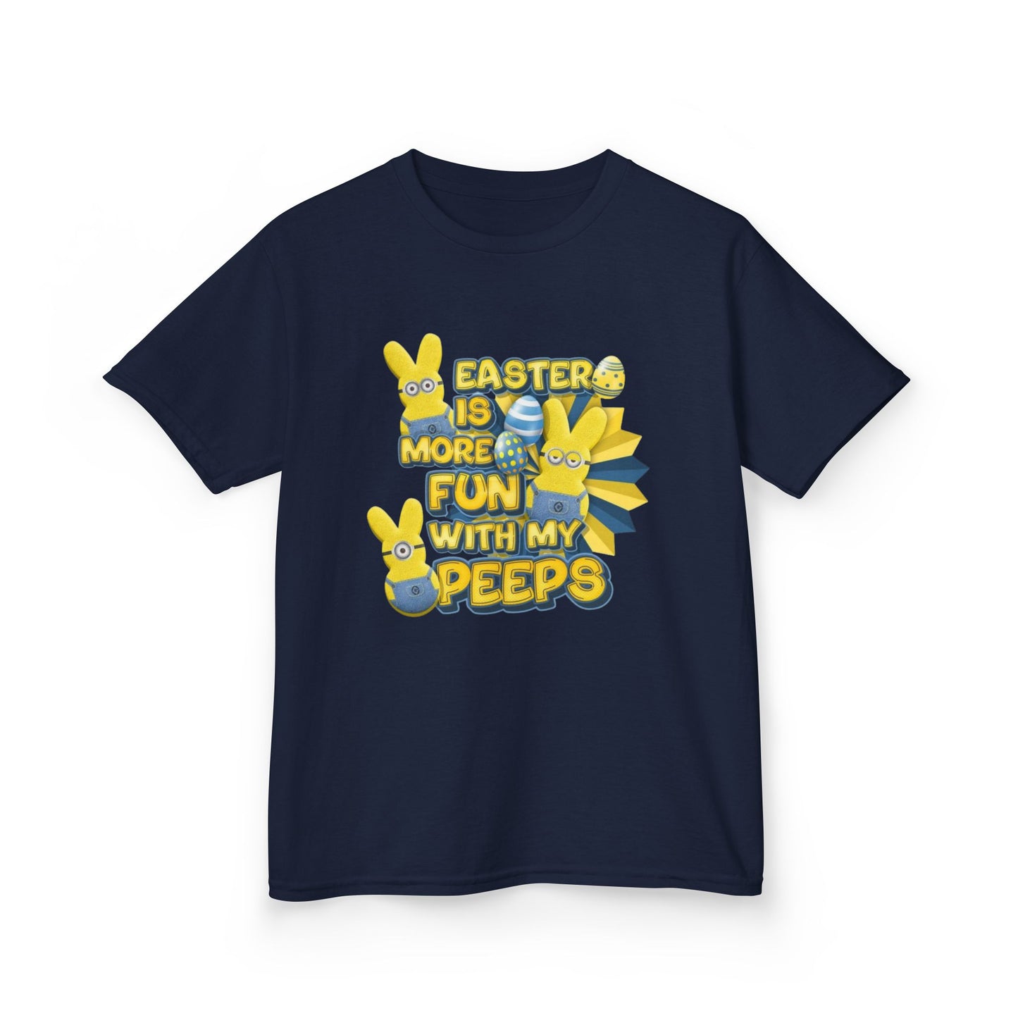 Kids Tee — "Easter Is More Fun With My Peeps" Cute Bunny & Chick Design