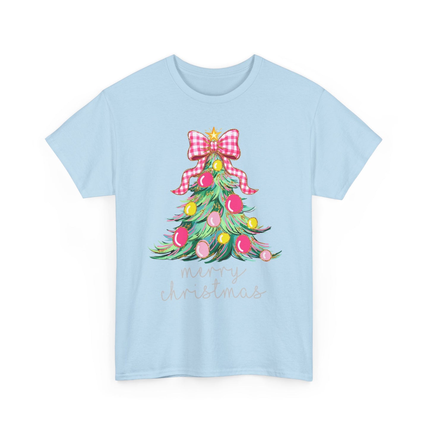 Merry Christmas Tree Unisex Heavy Cotton Tee