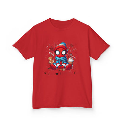 Kids Tee — Cozy Winter Superhero with Cookies & Hot Cocoa