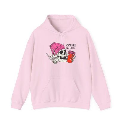 Coffee Is Life Hoodie - Cozy Unisex Sweatshirt for Coffee Lovers, Ideal Gift for Birthdays, Holidays, or Everyday Wear