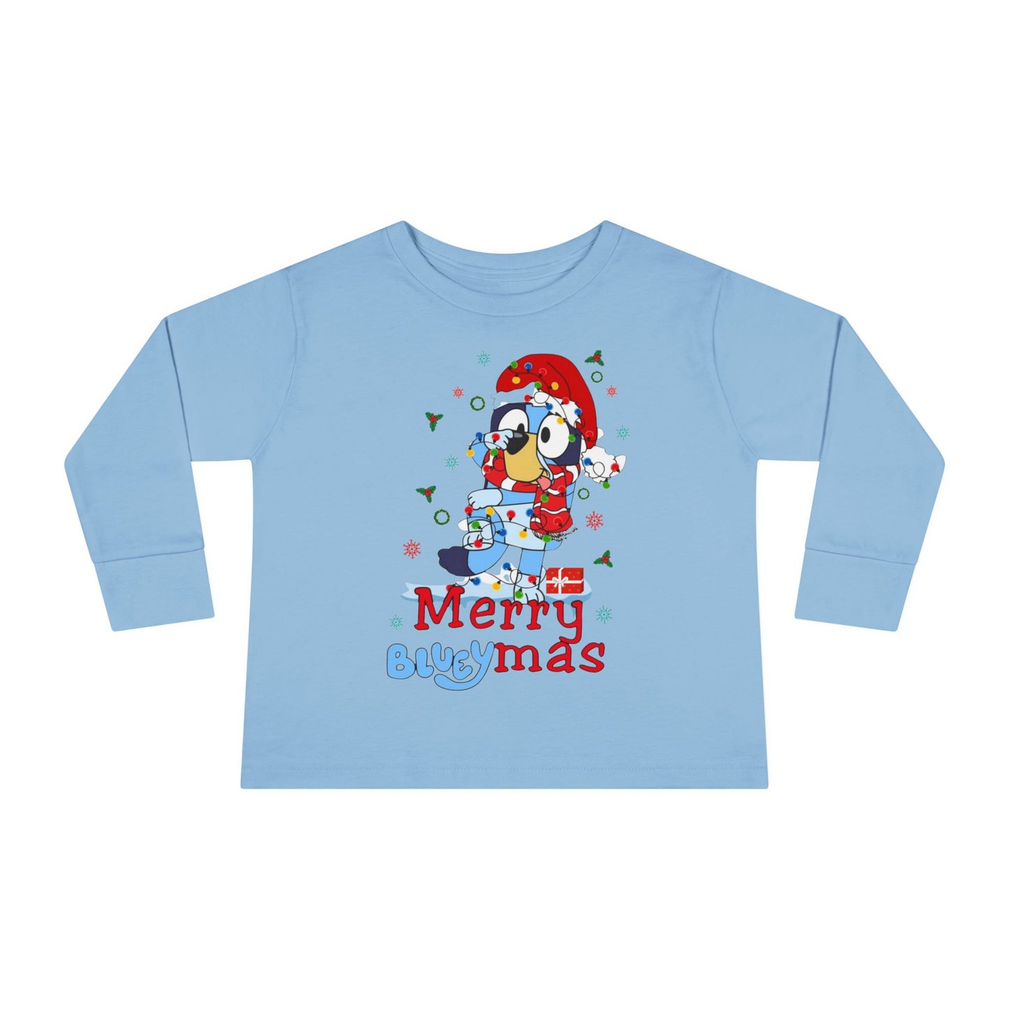 Toddler Tee — Merry BLUEYMAS Christmas Long Sleeve