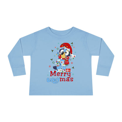Toddler Tee — Merry BLUEYMAS Christmas Long Sleeve