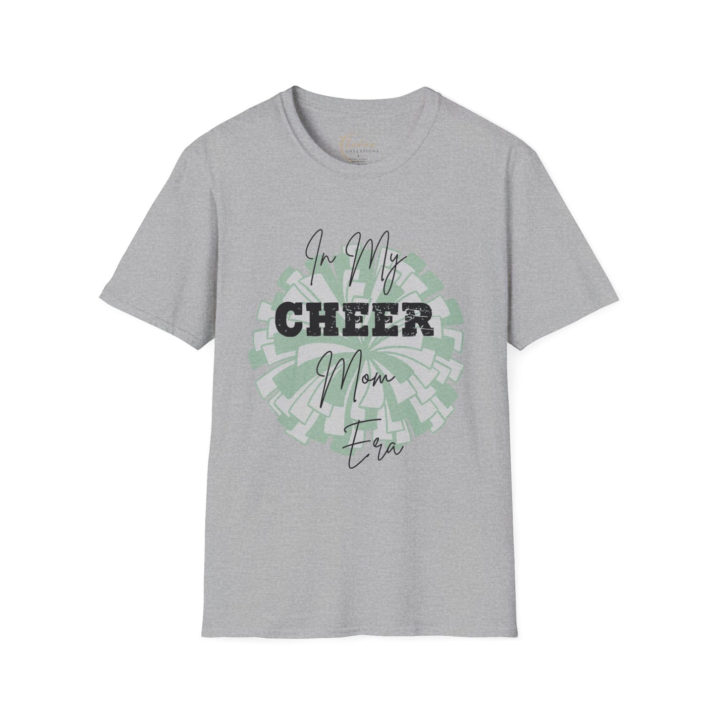 Cheer Mom T‑Shirt — "In My Cheer Mom Era" Graphic Tee | Soft White Cheerleading Gift