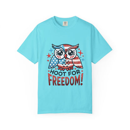 Patriotic 'Hoot for Freedom' Owl T-Shirt