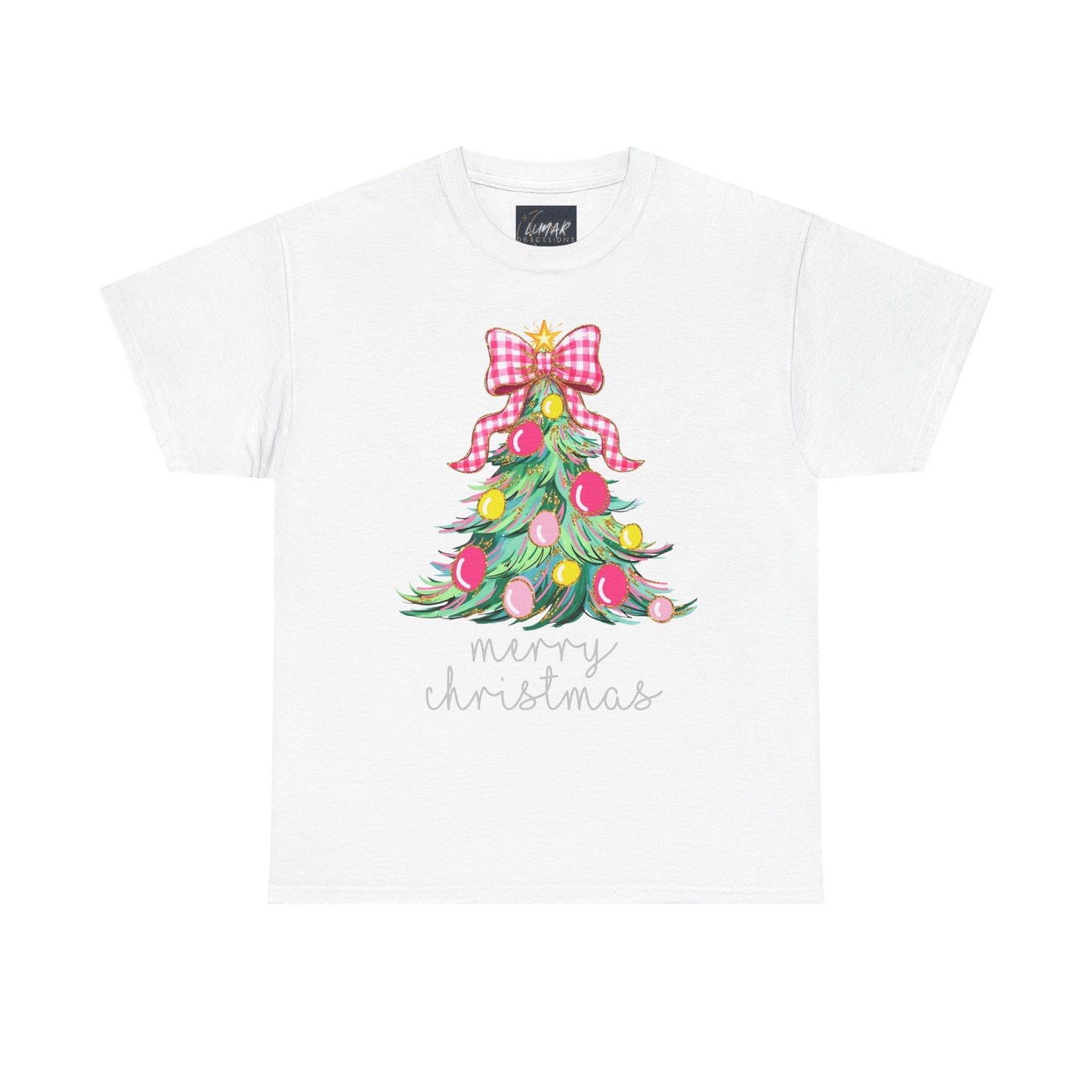 Merry Christmas Tree Unisex Heavy Cotton Tee