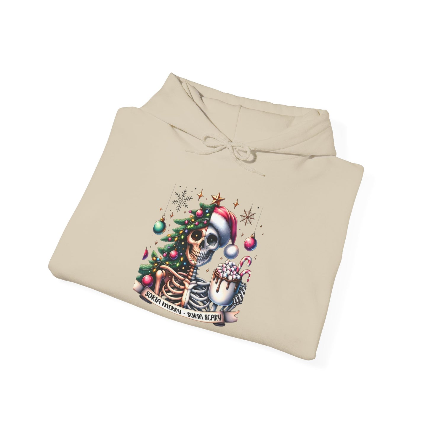 Sorta scary,  sorta merry. Unisex Heavy Blend™ Hooded Sweatshirt