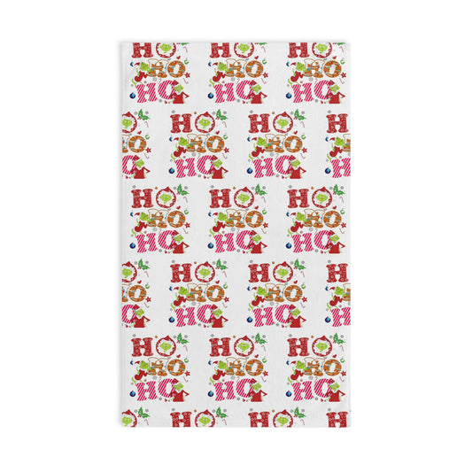 White- Grinch HoHoHo- Festive Hand Towel