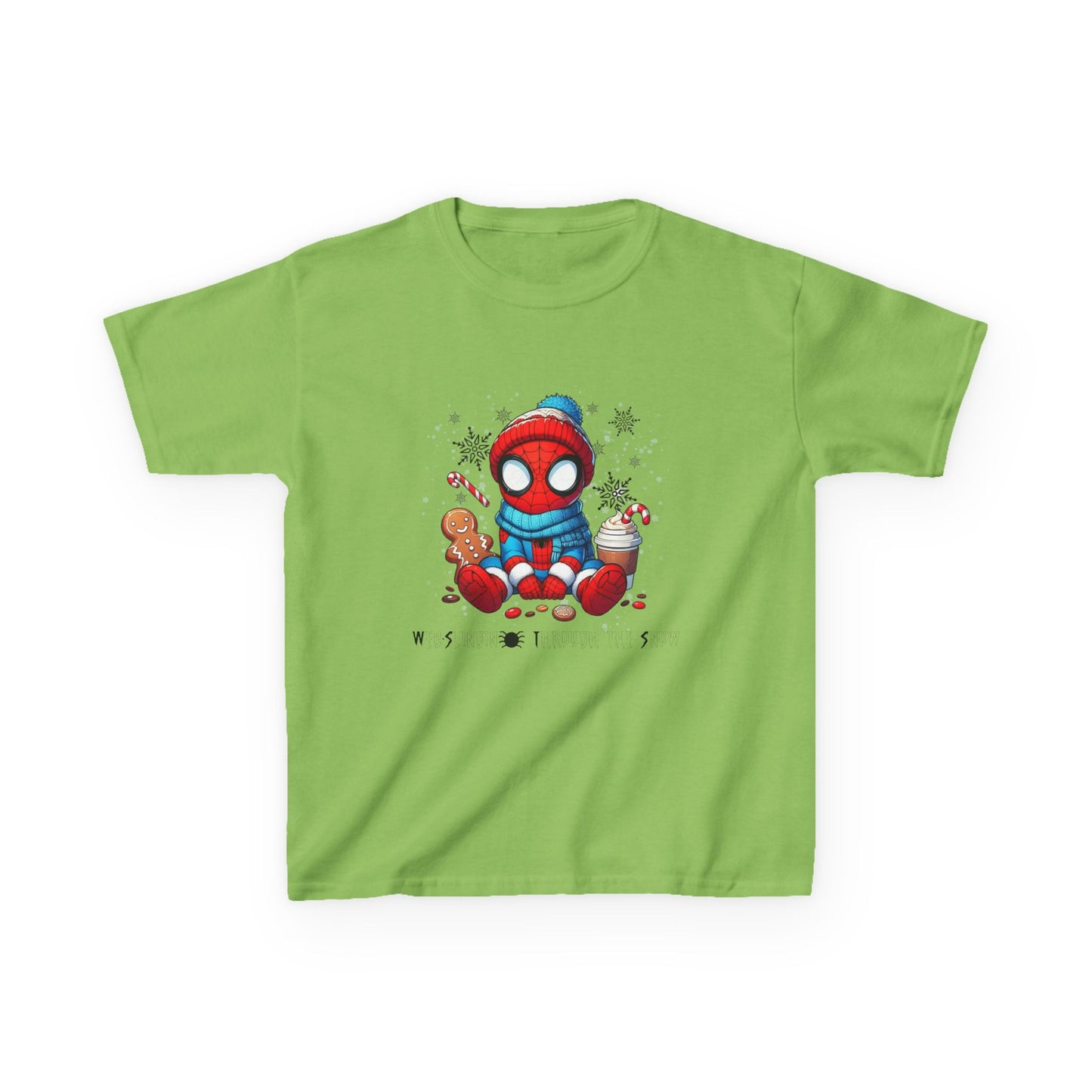 Kids Tee — Cozy Winter Superhero with Cookies & Hot Cocoa