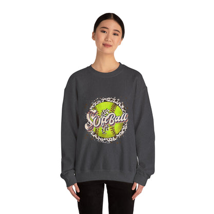 Softball Graphic Crewneck Sweatshirt – Neon Softball Design