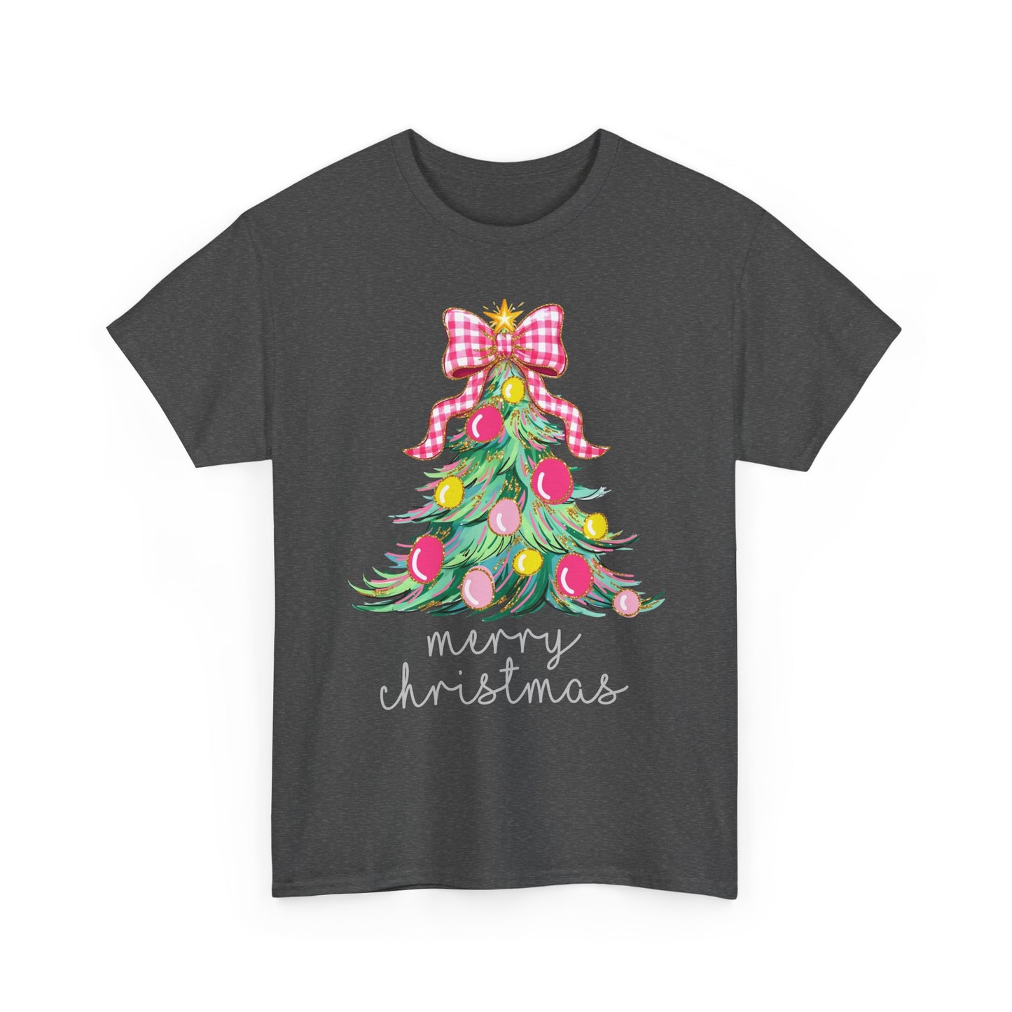 Merry Christmas Tree Unisex Heavy Cotton Tee